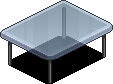 Transparent four-leg table