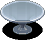 Transparent round dining table