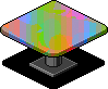 Rainbow square dining table