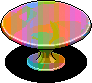 Rainbow round dining table