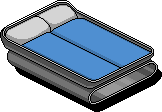 Blue Double Bed