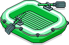 Green Inflatable Boat