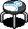 Blue Breakfast Bar Stool