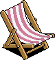 Pink Deck Chair