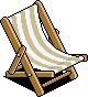 Beige Deck Chair