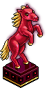 Ruby and Gold Horse Statue
