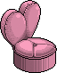 Pink Heart Chair