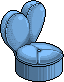 Blue Heart Chair