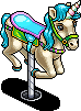 Blue Carousel Horse