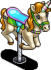 Yellow Carousel Horse