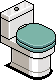 Teal Toilet