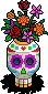 Ornate Skull Flowerpot