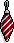 Tall Red Striped Bauble