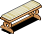 Beige Wooden Cabin Bench