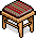 Red Wooden Cabin Stool