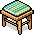 Green Wooden Cabin Stool