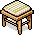 Beige Wooden Cabin Stool