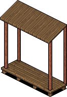 Brown Wooden Stage with roof