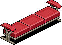 Red Lobby Bench