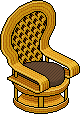 Chocolate Wicker Throne