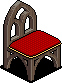 Gothic Stool Red
