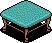 Turquoise Piano Chair