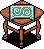 Turquoise Tray Table