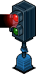 Blue Traffic Light