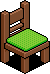 Green Cushioned Chair