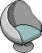 Aquamarine Egg Chair
