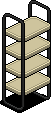 Dark Iced Bookcase (Beige)