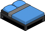 Dark Pura Double Bed (Blue)