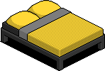 Dark Pura Double Bed (Yellow)