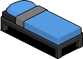Dark Pura Single Bed (Blue)