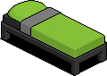 Dark Pura Single Bed (Green)