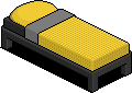 Dark Pura Single Bed (Yellow)