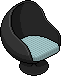Dark Pura Egg Chair (Aqua)