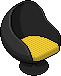 Dark Pura Egg Chair (Yellow)
