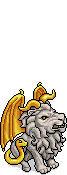 Gilded Chimera Statue