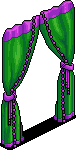 Purple Trimmed Bazaar Curtain