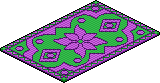 Purple Trimmed Bazaar Rug