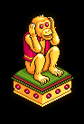 Solid Gold Monkey Statue