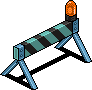 Teal Road Barrier