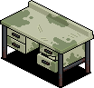 Stained Laboratory Desk
