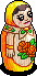 Yellow Matroyoshka Doll