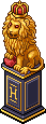Dark Elegant Lion Statue