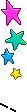 Hanging Neon Stars