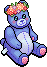 Blue Flower Crown Bear