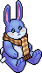 Blue Scarf Bunny