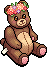 Brown Flower Crown Bear